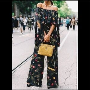 Janette Jumpsuit WideLeg Side Slit with Shorts Multi Color Ladies Size Medium